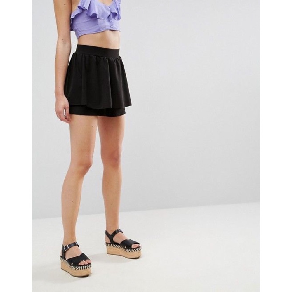 ASOS Skort in Crepe with Layered Frills (NWT)